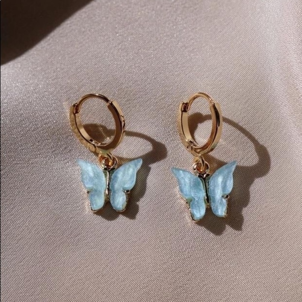SkyBlue Butterfly Earrings